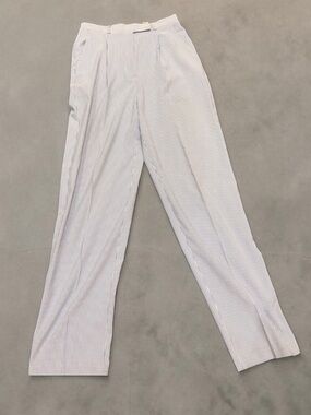 Talbots highwaisted searsucker striped pants
